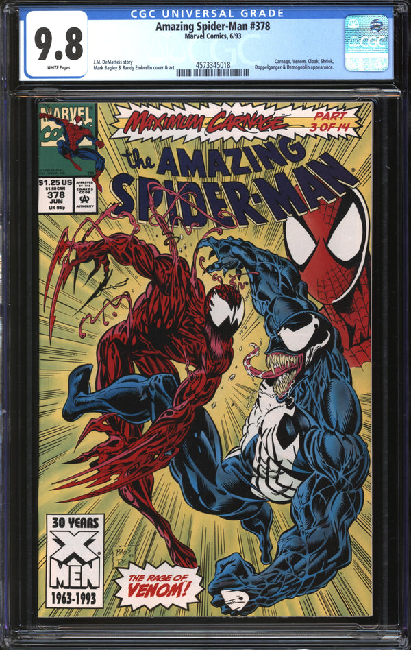 Amazing Spider-Man (1963) #378 CGC 9.8 NM/MT