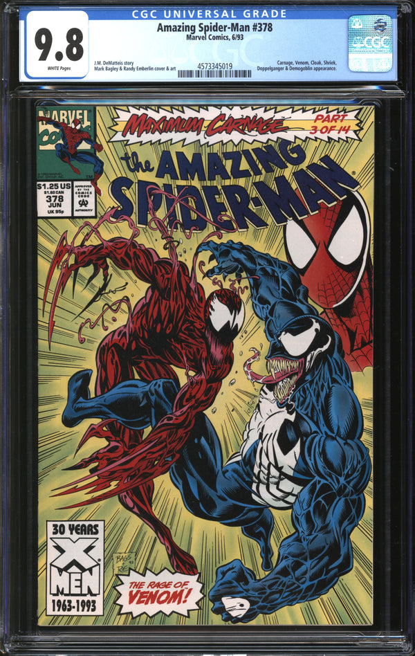 Amazing Spider-Man (1963) #378 CGC 9.8 NM/MT