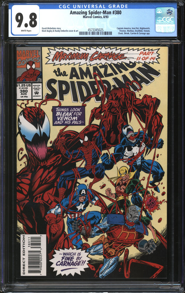 Amazing Spider-Man (1963) #380 CGC 9.8 NM/MT