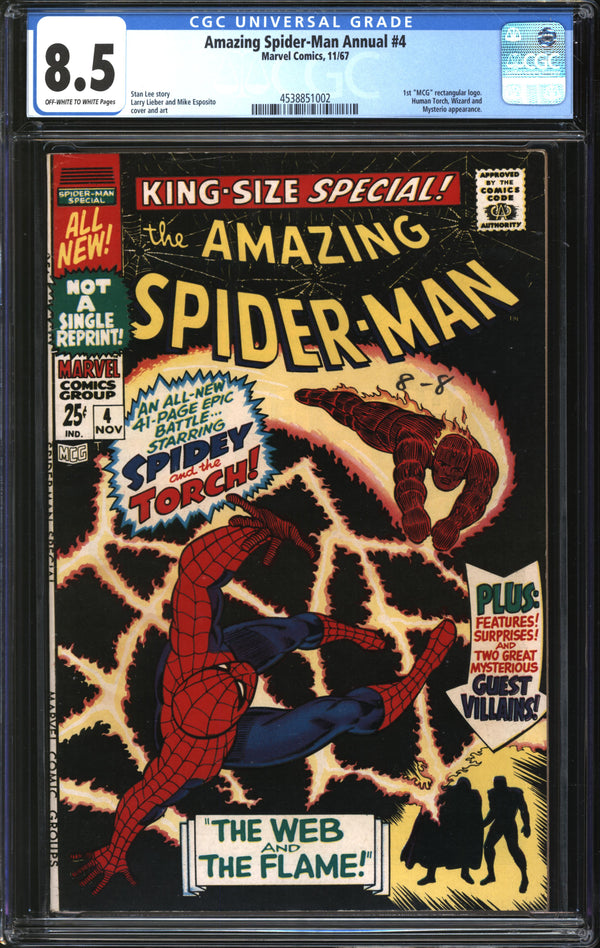 Amazing Spider-Man Annual (1967) # 4 CGC 8.5 VF+