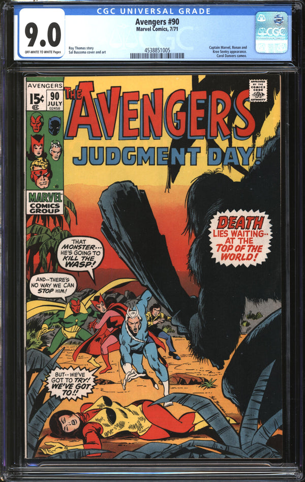 Avengers (1963) # 90 CGC 9.0 VF/NM