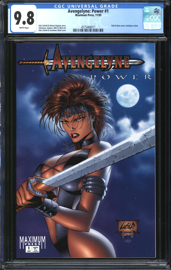 Avengelyne: Power (1995) #1 (Blue Cover) CGC 9.8 NM/MT