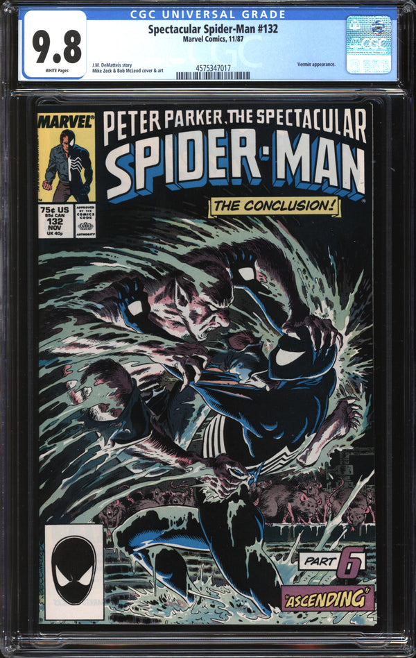 Spectacular Spider-Man (1976) #132 CGC 9.8 NM/MT