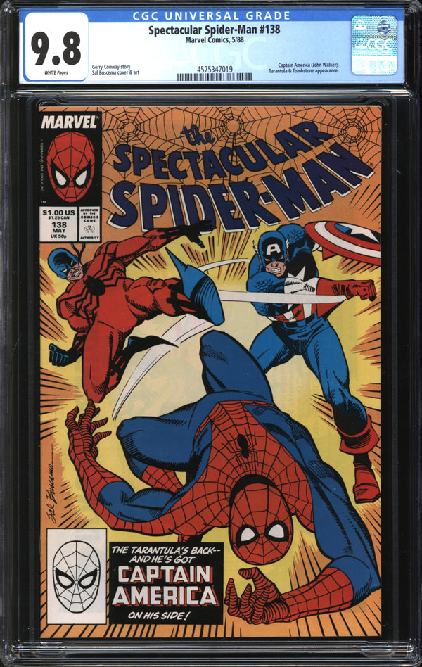 Spectacular Spider-Man (1976) #138 CGC 9.8 NM/MT