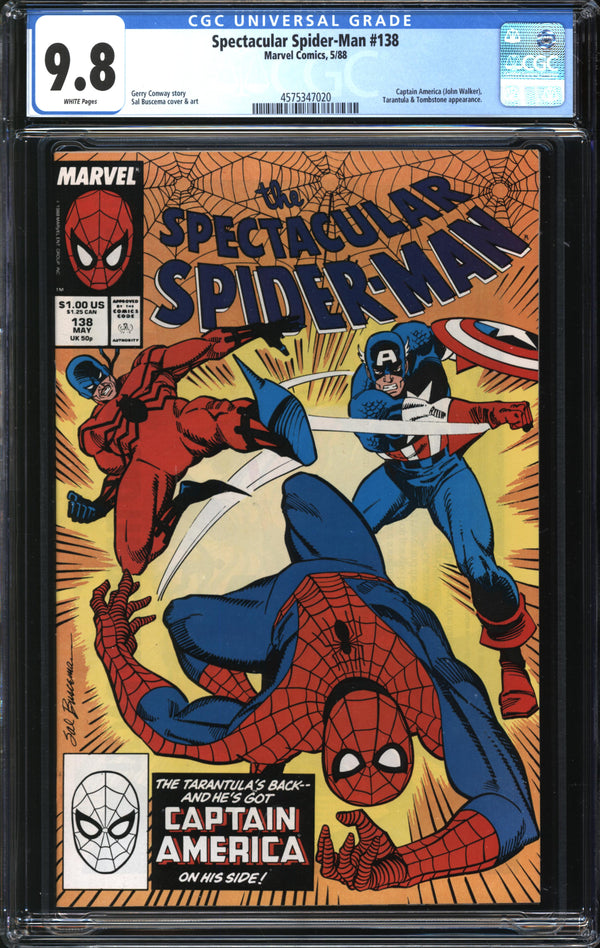 Spectacular Spider-Man (1976) #138 CGC 9.8 NM/MT