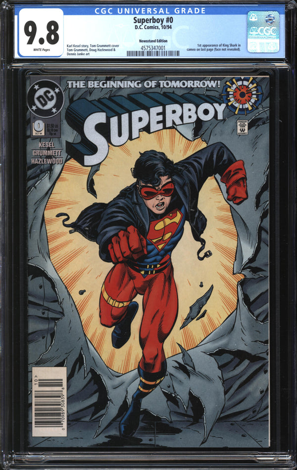 Superboy (1994) #0 Newsstand Edition CGC 9.8 NM/MT
