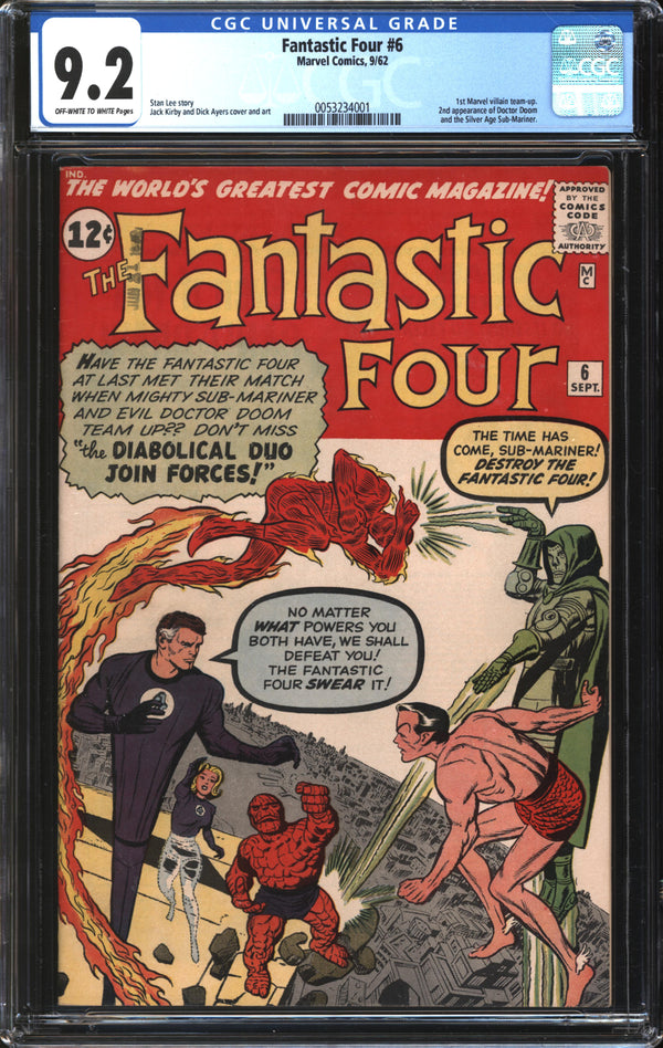 Fantastic Four (1961) #  6 CGC 9.2 NM-