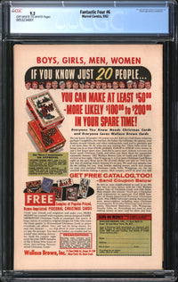 Fantastic Four (1961) #  6 CGC 9.2 NM-