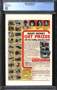 Marvel Feature (1975) #4 CGC 9.8 NM/MT