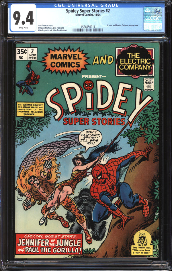 Spidey Super Stories (1974) #2 CGC 9.4 NM