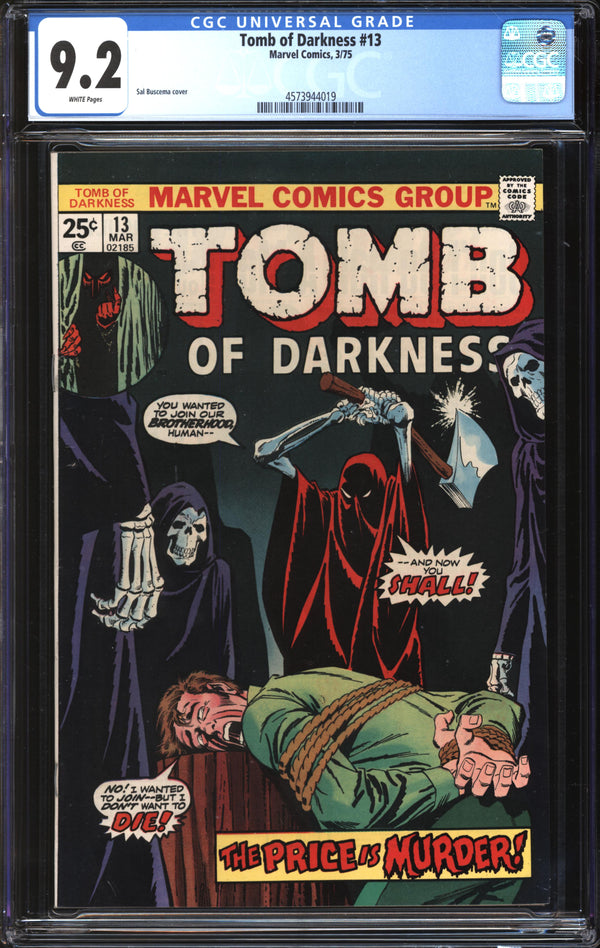 Tomb Of Darkness (1974) #13 CGC 9.2 NM-
