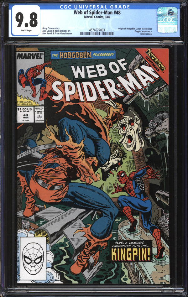 Web Of Spider-Man (1985) # 48 CGC 9.8 NM/MT