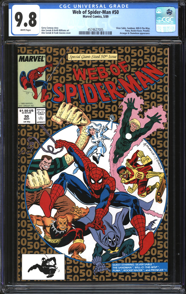 Web Of Spider-Man (1985) # 50 CGC 9.8 NM/MT