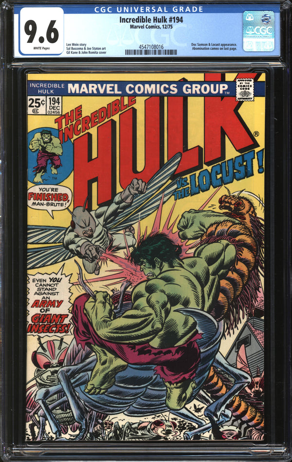 Incredible Hulk (1962) #194 CGC 9.6 NM+