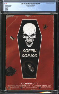 Lady Death: Apocalyptic Abyss (2018) #1 (#266/415) Homage Damaged Edition CGC 9.8 NM/MT