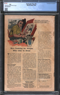 Fantastic Four (1961) #  5 CGC 3.5 VG-