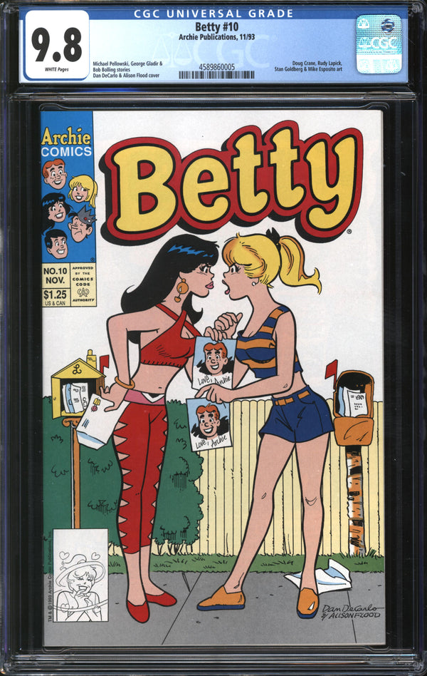 Betty (1992) #10 CGC 9.8 NM/MT