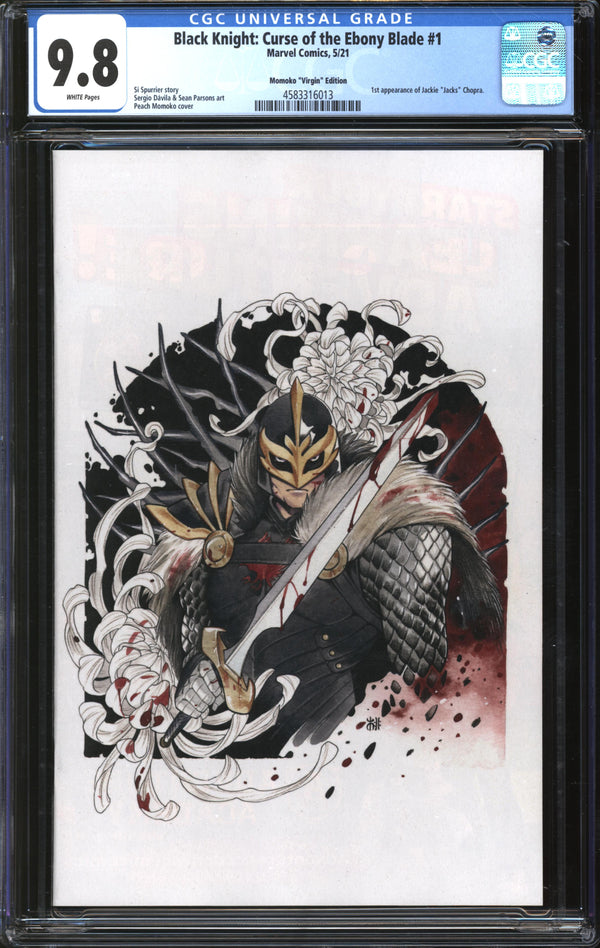 Black Knight: Curse Of The Ebony Blade (2021) #1 Peach Momoko Virgin Edition CGC 9.8 NM/MT