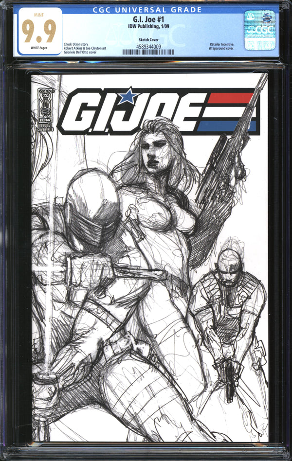 G.I. Joe (2009) #1 Sketch Cover CGC 9.9 MINT
