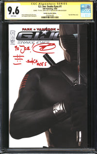 G.I. Joe: Snake Eyes (2009) #1 Retailer Incentive Edition CGC Signature Series 9.6 NM+ Signed Ray Park
