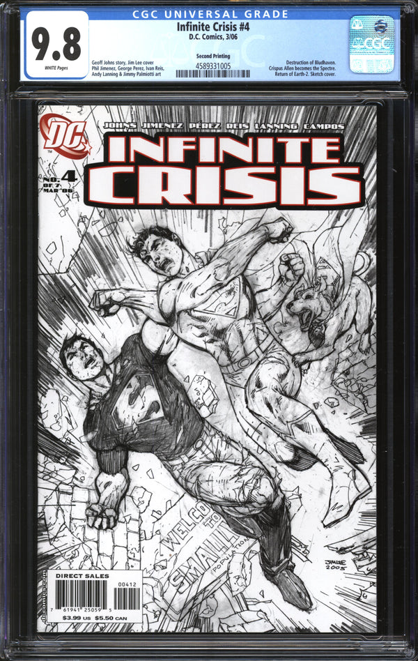 Infinite Crisis (2005) #4 Second Printing CGC 9.8 NM/MT