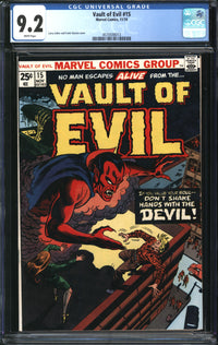Vault Of Evil (1973) #15 CGC 9.2 NM-
