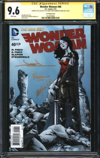 Wonder Woman (2011) #40 Jae Lee Variant CGC Signature Series 9.6 NM+ Signed Jae Lee, David Finch & Meredith Finch