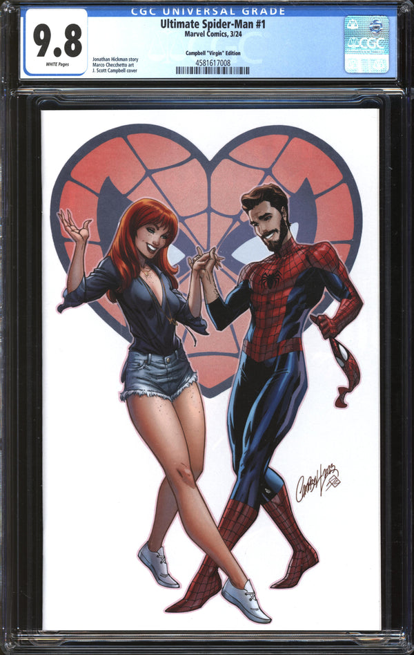 Ultimate Spider-Man (2024) #1 J. Scott Campbell Virgin Edition CGC 9.8 NM/MT