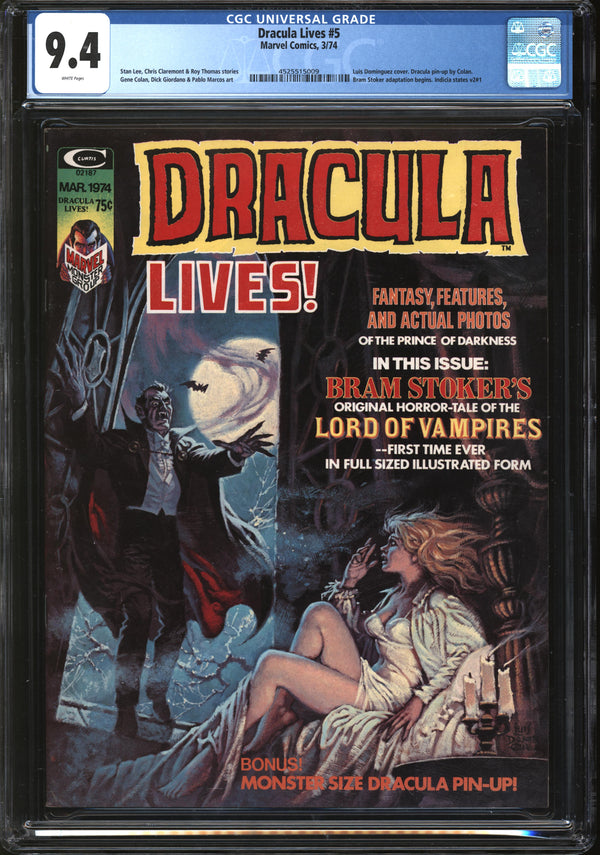 Dracula Lives (1973) #5 CGC 9.4 NM