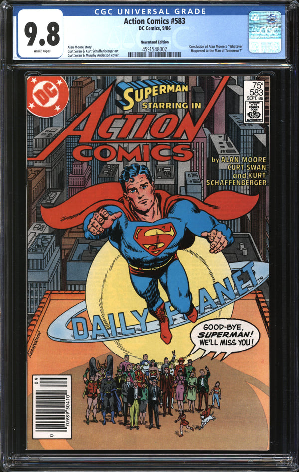 Action Comics (1937) # 583 Newsstand Edition CGC 9.8 NM/MT