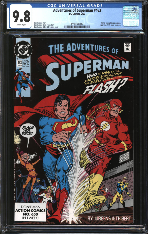 Adventures Of Superman (1987) #463 CGC 9.8 NM/MT