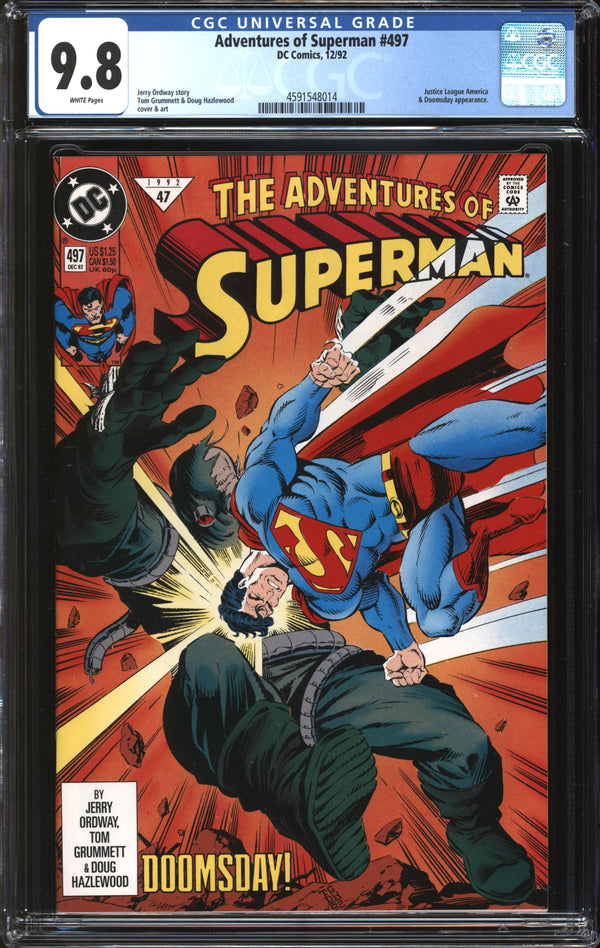 Adventures Of Superman (1987) #497 CGC 9.8 NM/MT