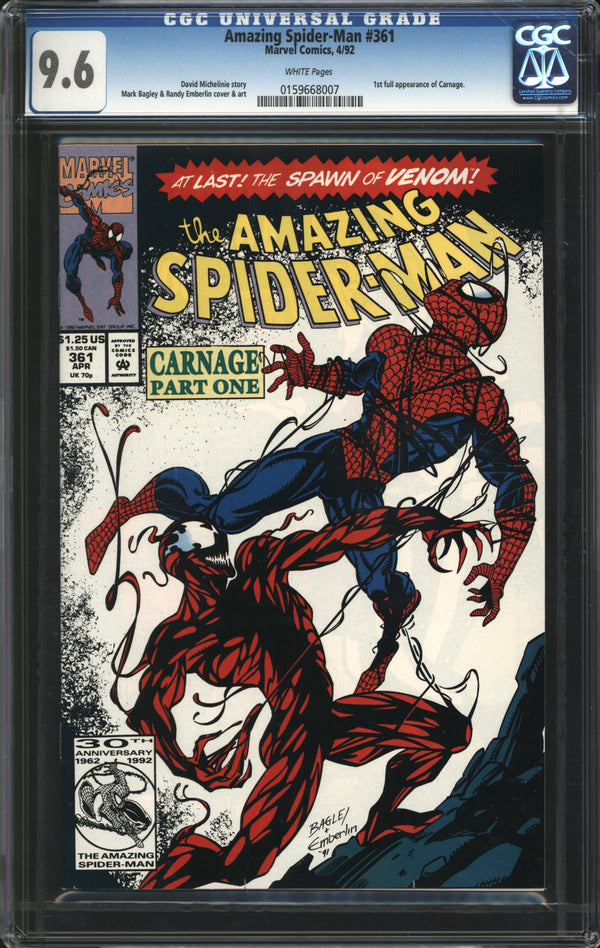 Amazing Spider-Man (1963) #361 CGC 9.6 NM+