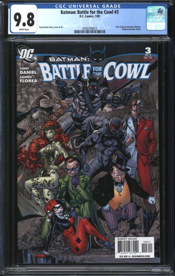 Batman: Battle For The Cowl (2009) #3 CGC 9.8 NM/MT