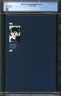 Batman: The Dark Knight Returns (1986) #2 CGC 9.8 NM/MT
