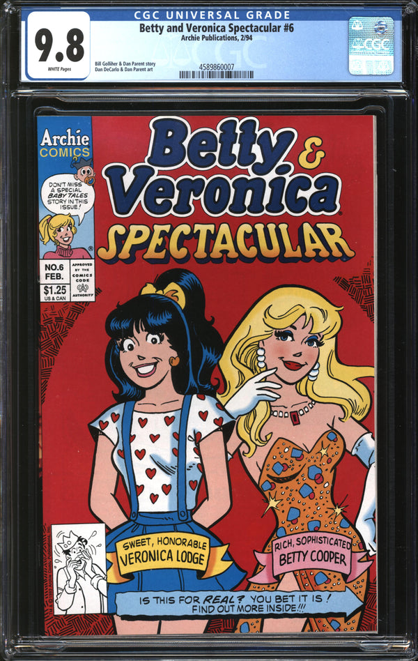 Betty And Veronica Spectacular (1992) #6 CGC 9.8 NM/MT