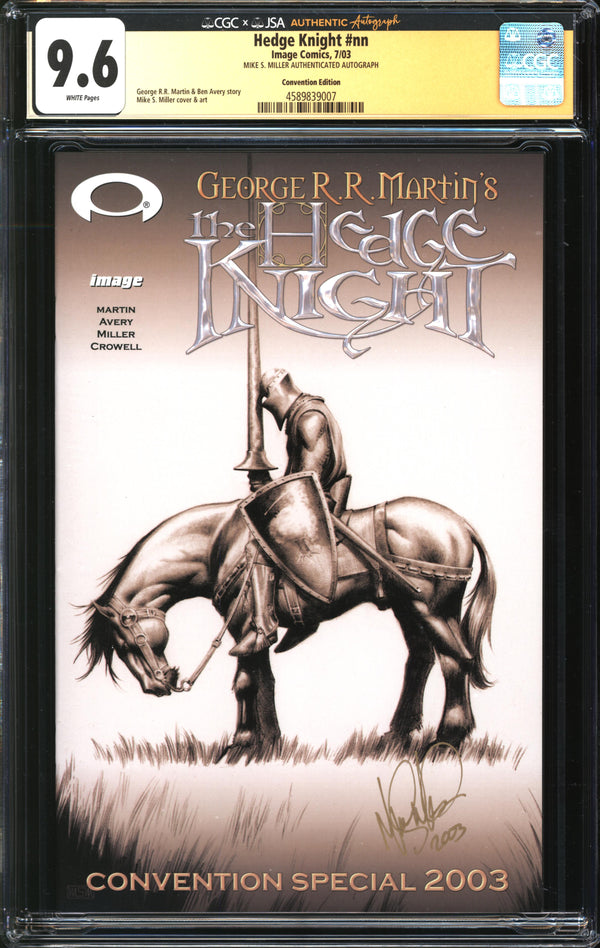 Hedge Knight (2003) #1 Convention Edition CGC Signature Series 9.6 NM+ Signed Mike S. Miller