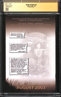 Hedge Knight (2003) #1 Convention Edition CGC Signature Series 9.6 NM+ Signed Mike S. Miller