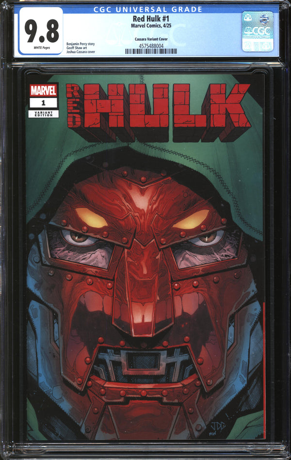 Red Hulk (2025) #1 Joshua Cassara Previews Exclusive Variant CGC 9.8 NM/MT