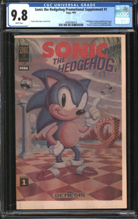 Sonic The Hedgehog Promotional Supplement (1991) #1 CGC 9.8 NM/MT