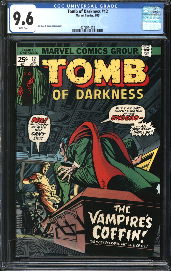 Tomb Of Darkness (1974) #12 CGC 9.6 NM+