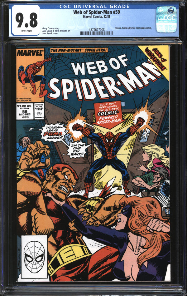 Web Of Spider-Man (1985) # 59 CGC 9.8 NM/MT