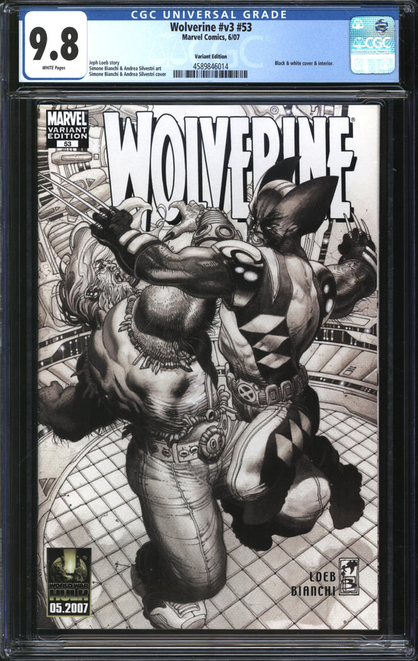 Wolverine (2003) #53 Black & White Variant CGC 9.8 NM/MT
