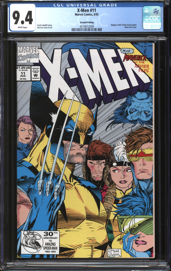 X-Men (1991) #11 Second Printing CGC 9.4 NM