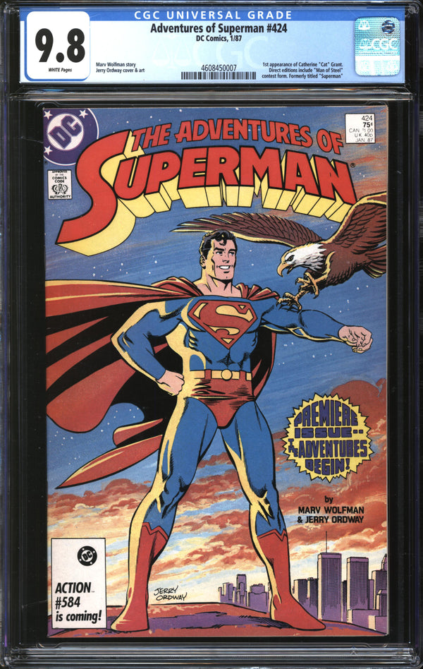 Adventures Of Superman (1987) #424 CGC 9.8 NM/MT