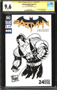 Batman Blank Comic (2018) #1 CGC Signature Series 9.8 NM/MT Signed/Sketch Graham Nolan