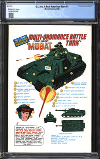 G.I. Joe, A Real American Hero (1982) #  1 CGC 9.8 NM/MT