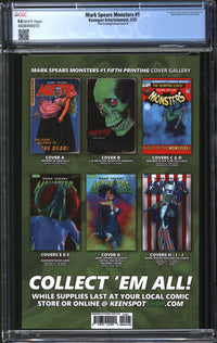 Mark Spears Monsters (2024) #1 Fifth Printing/Variant Cover B CGC 9.8 NM/MT