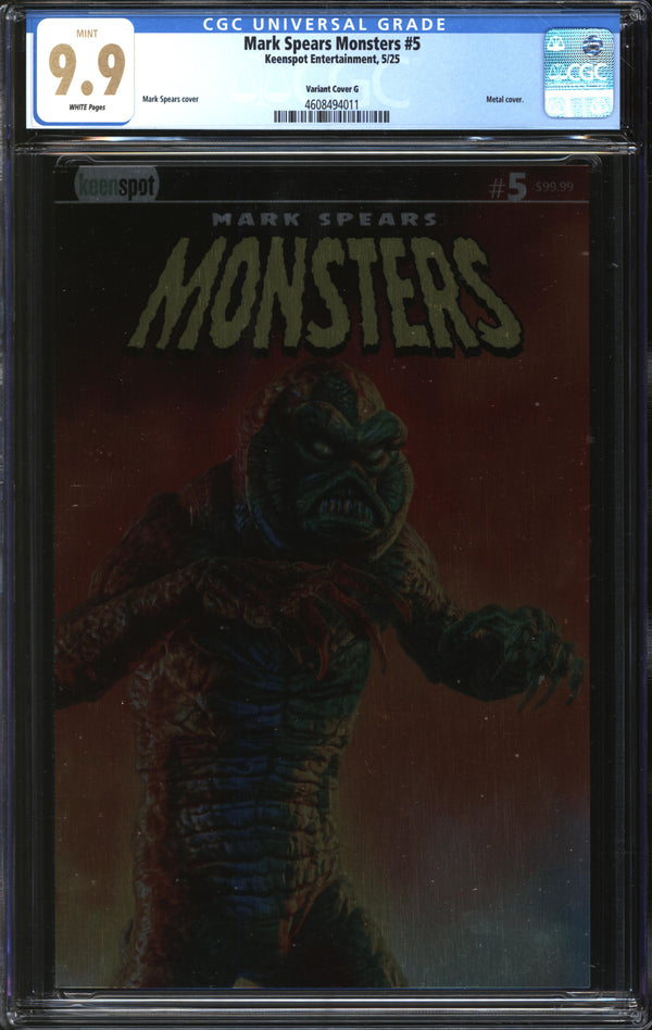 Mark Spears Monsters (2024) #5 Metal Variant Cover G CGC 9.9 MINT