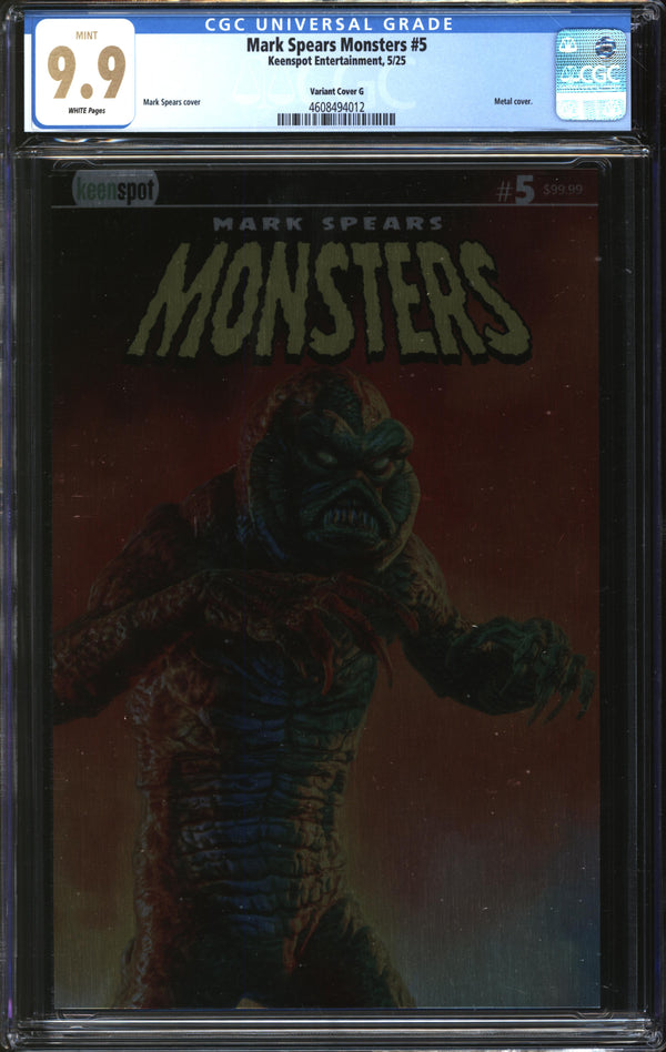 Mark Spears Monsters (2024) #5 Metal Variant Cover G CGC 9.9 MINT